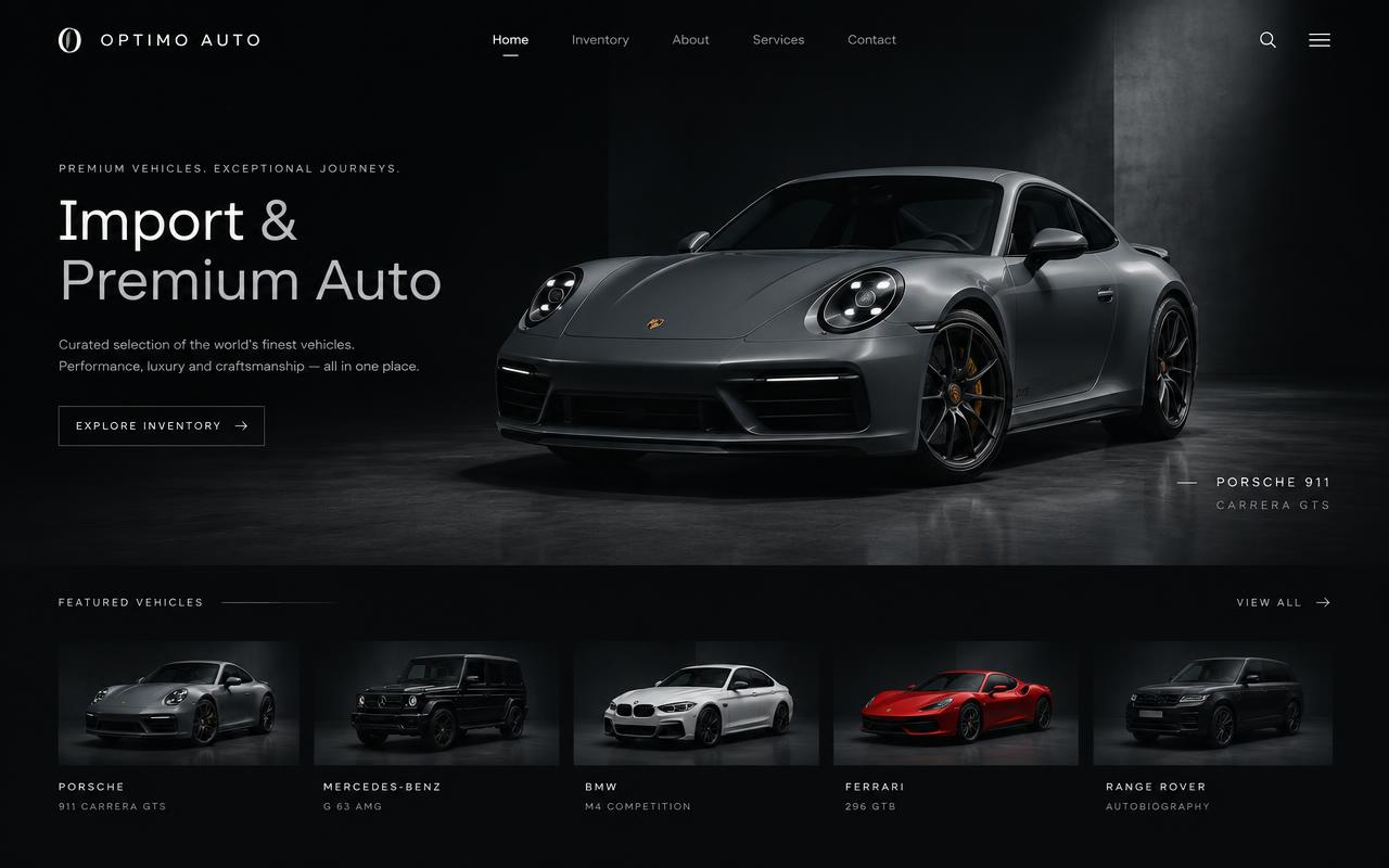 Optimo-Auto website preview